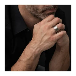 Bague Homme Jonc Argent Vieilli