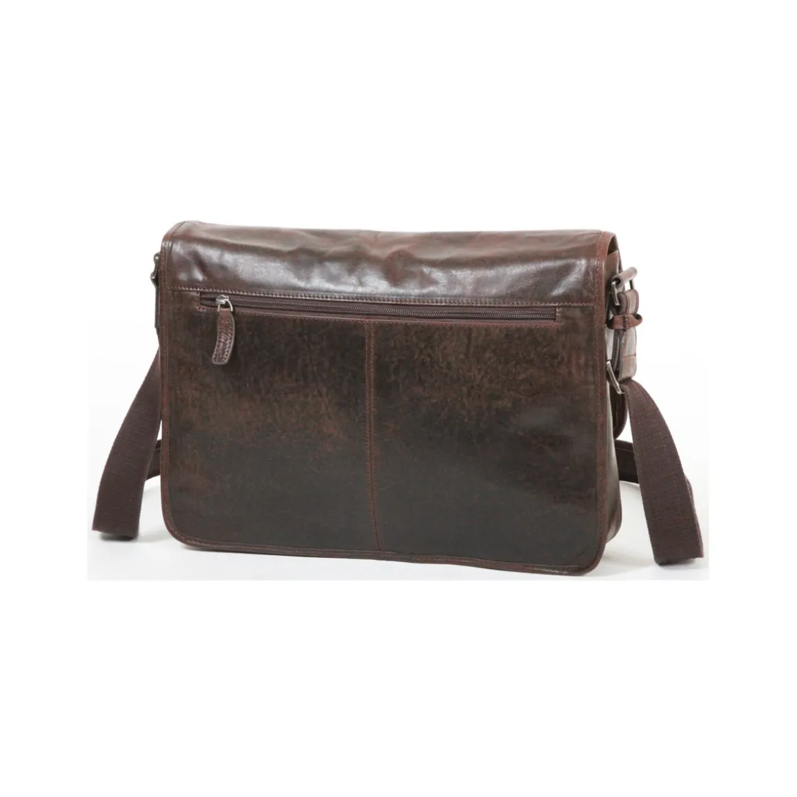 Besace En Cuir De Vachette Vieilli Pleine Fleur GH 8352