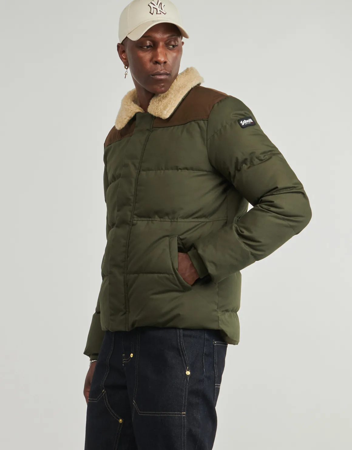 Blousons Schott ROCKHILL-KAKI-BROWN