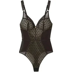 Body tanga noir Merveilleux