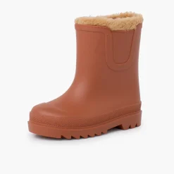 Bottes De Pluie Enfants Chelsea Imitation Fourrure Mouton