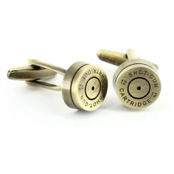 Boutons de manchette douille cartridge Jaune laiton