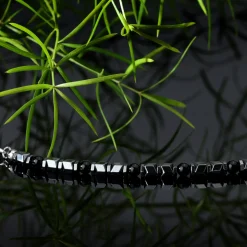Bracelet en acier et onyx