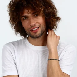 Bracelet en acier et turquoise