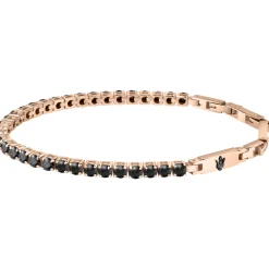 Bracelet en acier et zircon