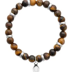 Bracelet homme perles oeil de tigre