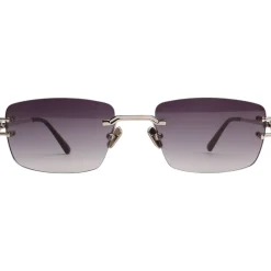 Burano Lunettes de soleil, Argent/Fumée, 59 mm