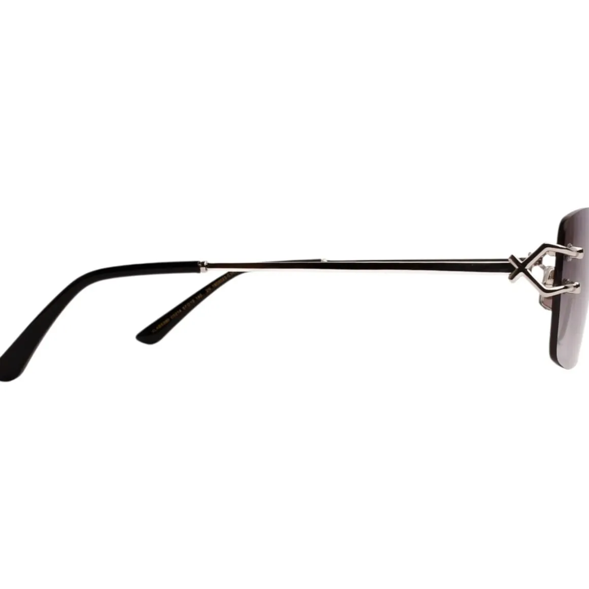 Burano Lunettes de soleil, Argent/Fumée, 59 mm