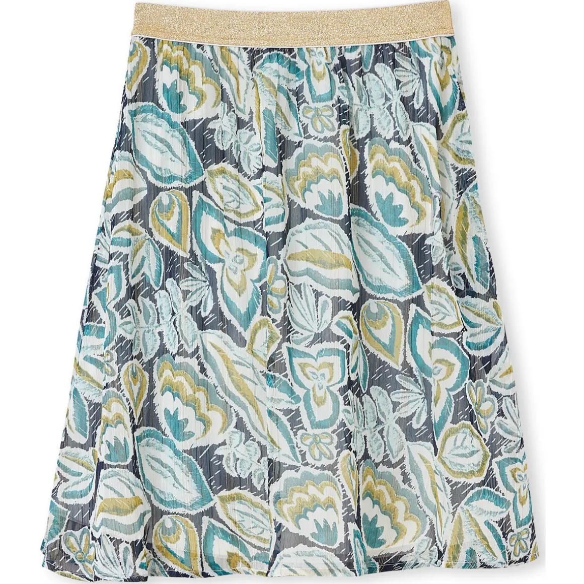 by - Jupe courte élastiquée en voile