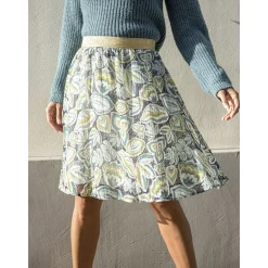 by - Jupe courte élastiquée en voile