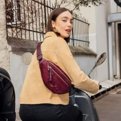 Ceinture banane bordeaux Riff