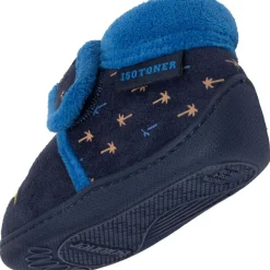 Chaussons bottillons velcro Enfant Marine Lion