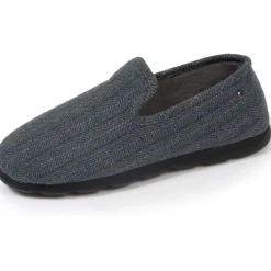 Chaussons charentaises Homme Chevrons bleus