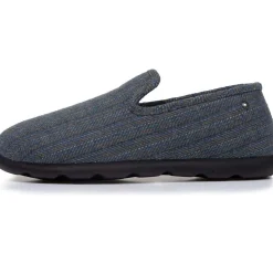 Chaussons charentaises Homme Chevrons bleus