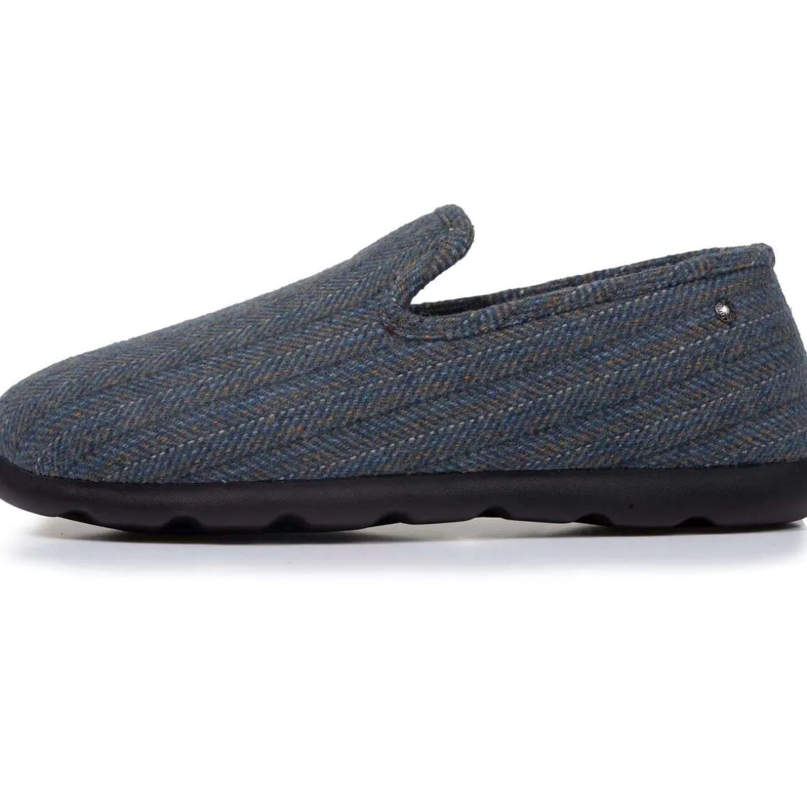 Chaussons charentaises Homme Chevrons bleus