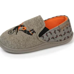Chaussons mocassins Enfant moto Kaki chiné