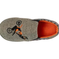 Chaussons mocassins Enfant moto Kaki chiné