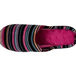 Chaussons mules Femme Rayures Roses