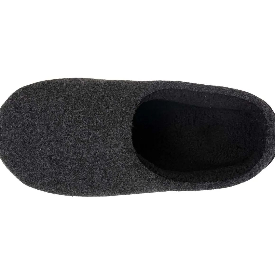 Chaussons mules Homme Noir feutrine chinée