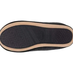 Chaussons mules Homme Noir feutrine chinée