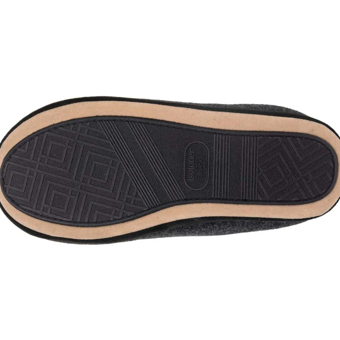 Chaussons mules Homme Noir feutrine chinée