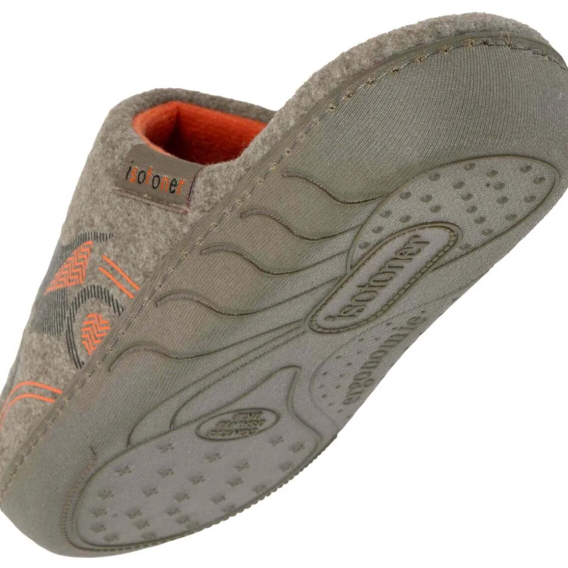 Chaussons mules Junior moto Kaki chiné