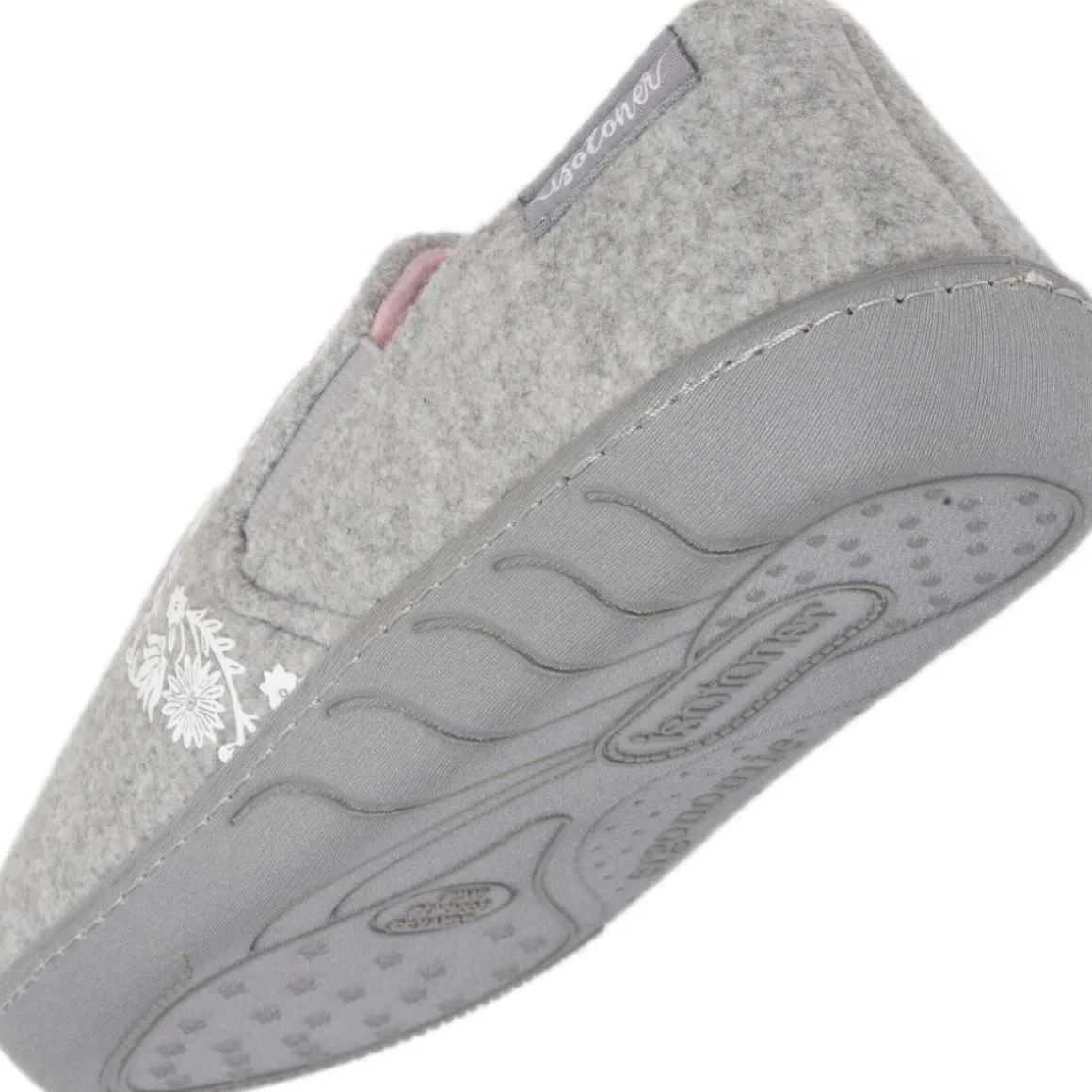 Chaussons sans-gênes Junior arabesques Gris chiné