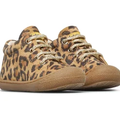 Chaussures premiers pas en suède imprimé léopard COCOON