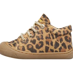 Chaussures premiers pas en suède imprimé léopard COCOON