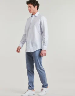 CHEMISE COUPE DROITE EN POPELINE MICRO MOTIF