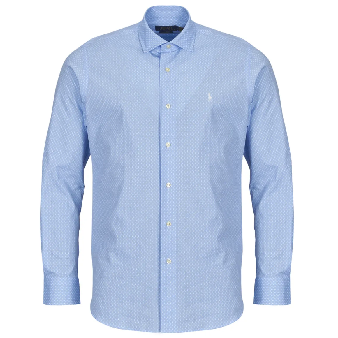 CHEMISE COUPE DROITE EN POPELINE MICRO MOTIF