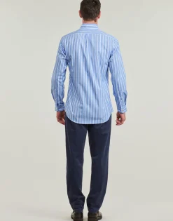 CHEMISE COUPE DROITE EN POPLINE DE COTON COL BOUTONNE