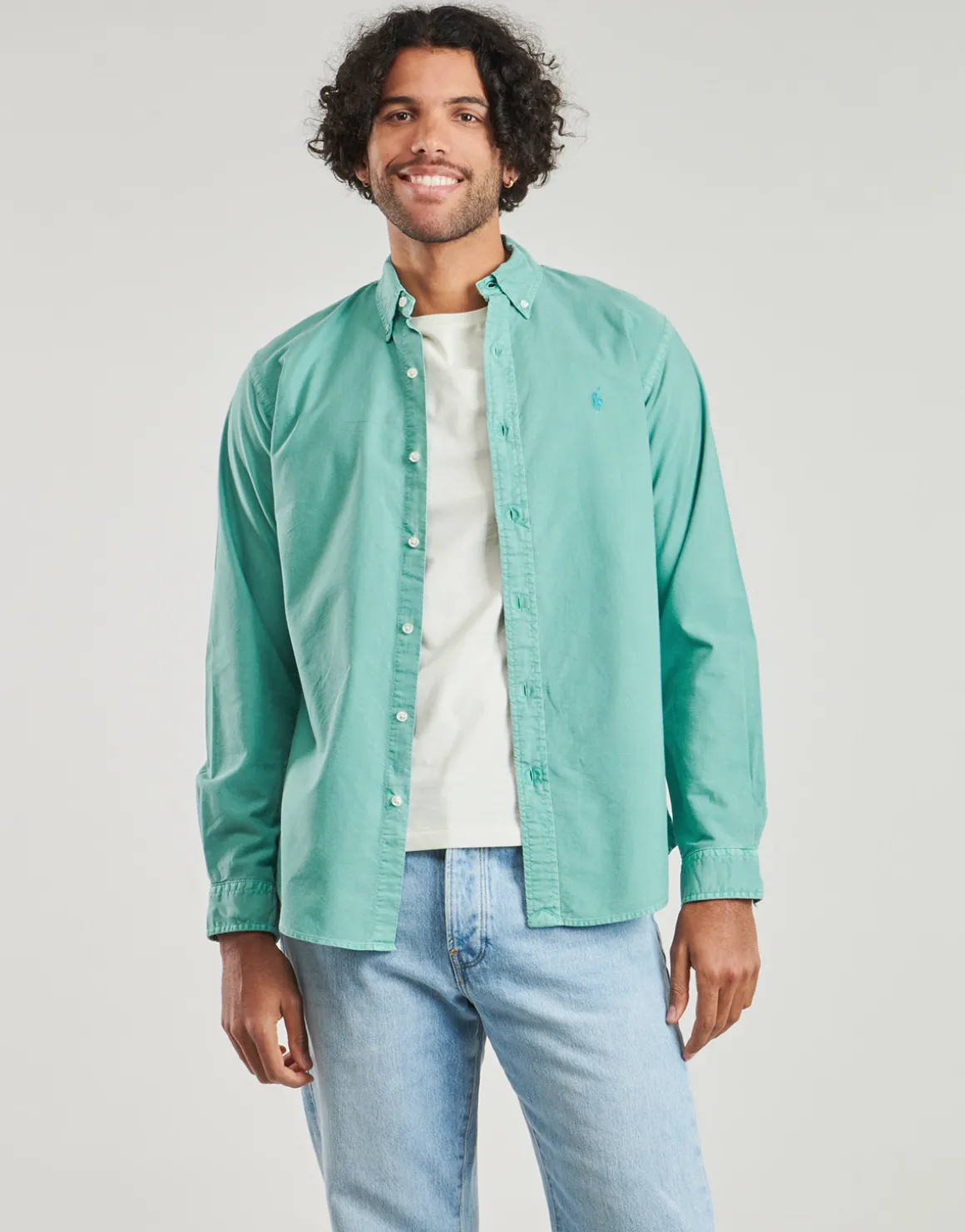 CHEMISE DROITE CUSTOM EN OXFORD LEGER