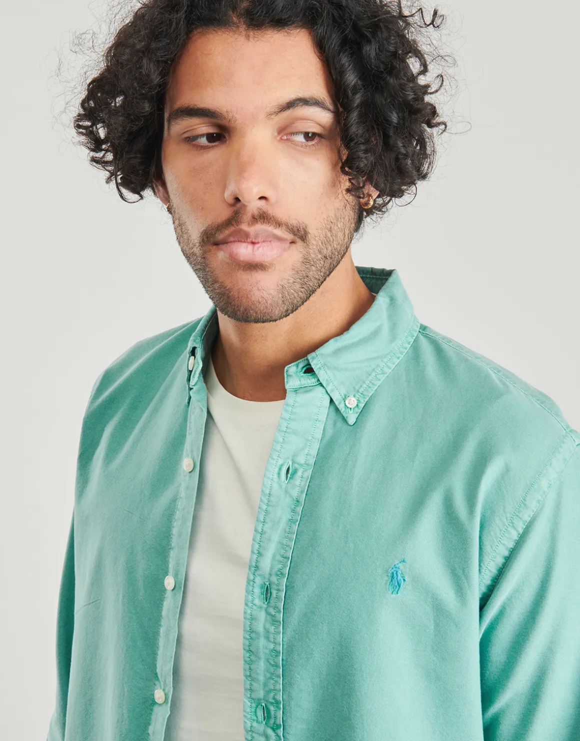 CHEMISE DROITE CUSTOM EN OXFORD LEGER