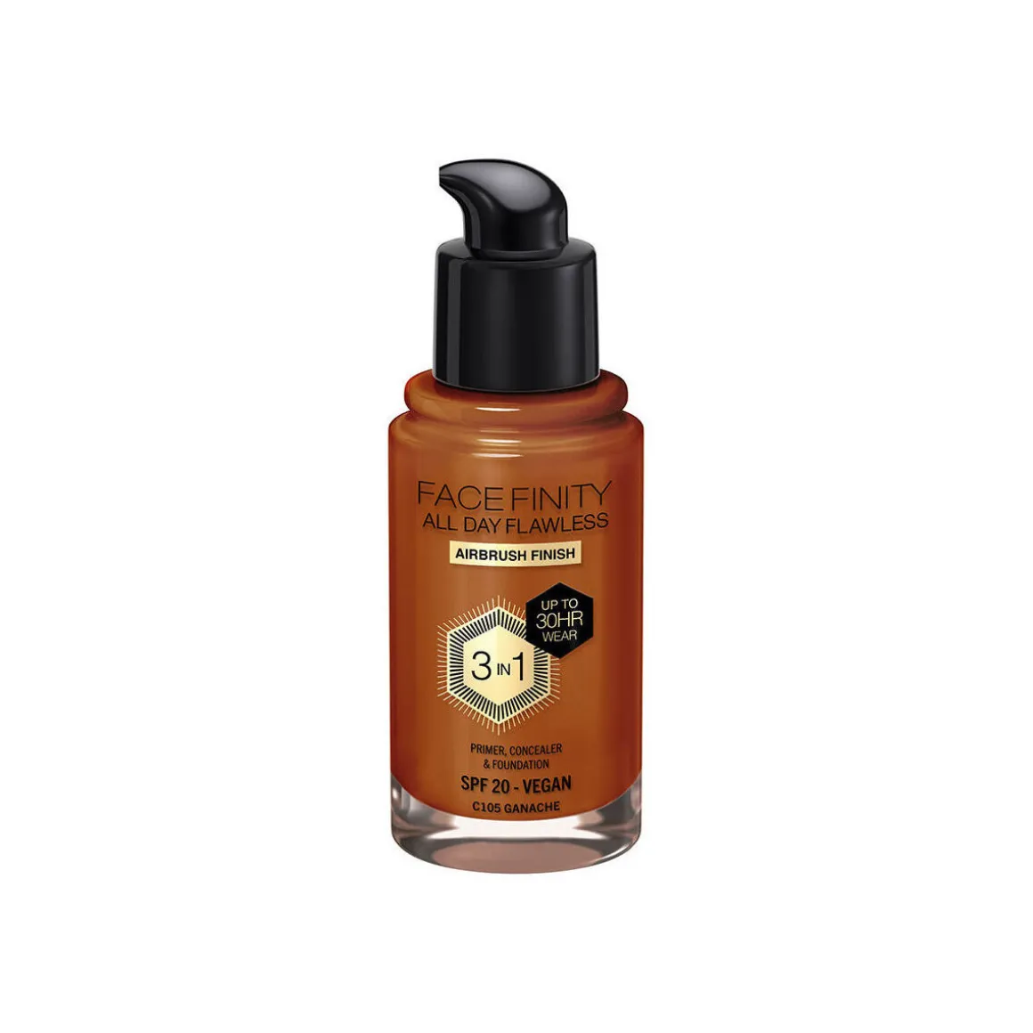 Facefinity All Day Flawless Fond De Teint 3 En 1 c105-ganache