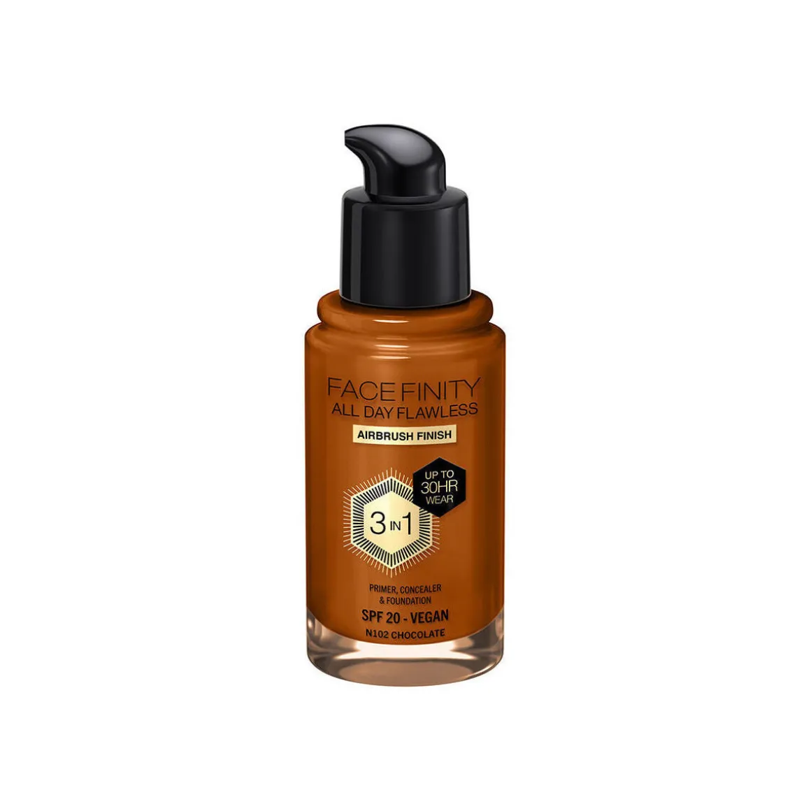 Facefinity All Day Flawless Fond De Teint 3 En 1 n102-chocolat