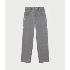 Jean fillette avec clous étoile