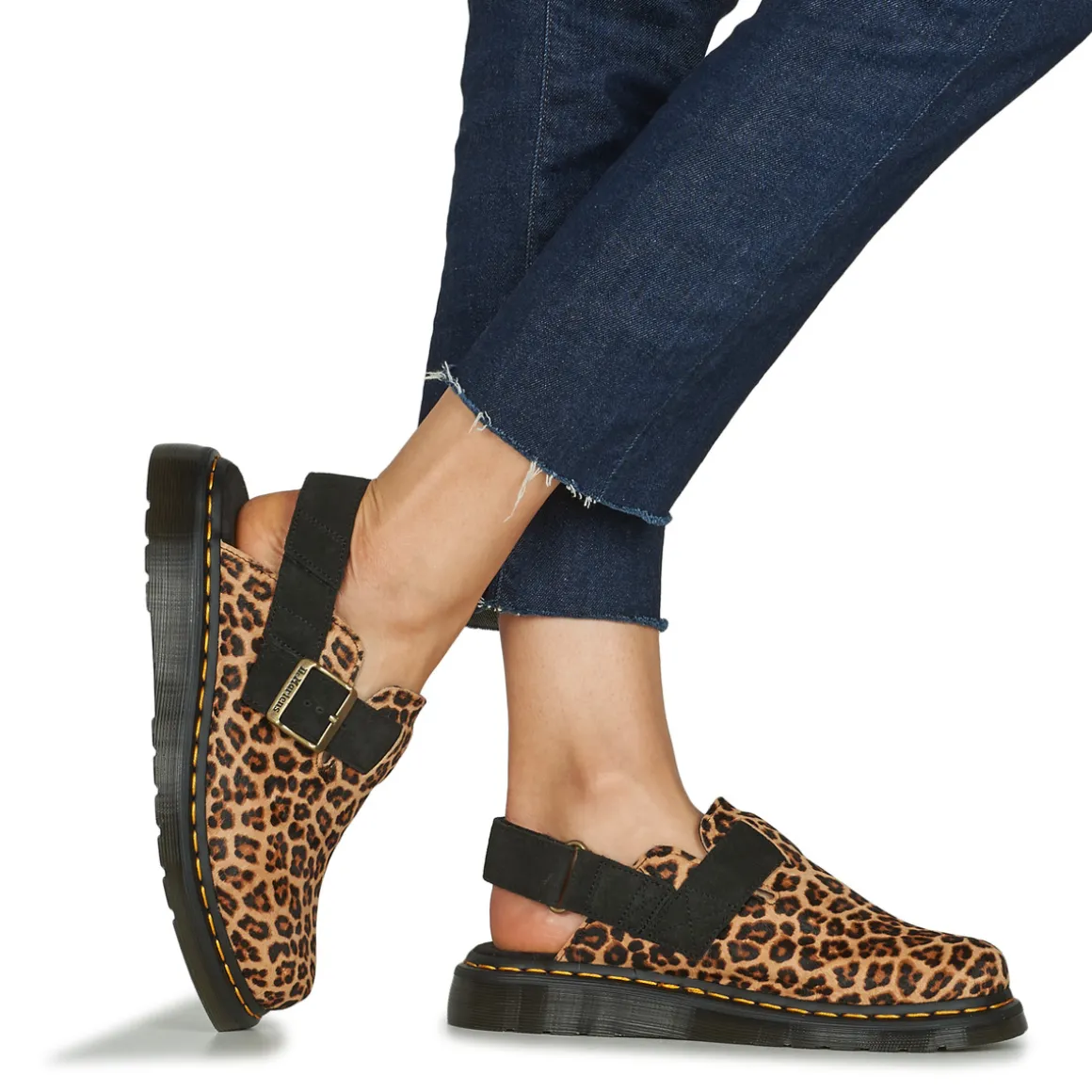 Jorge II Mule Light Tan+Black Leopard