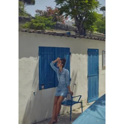 Jupe alofi en jeans bleu clair