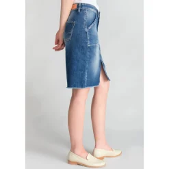 Jupe ledisi en jeans bleu délavé