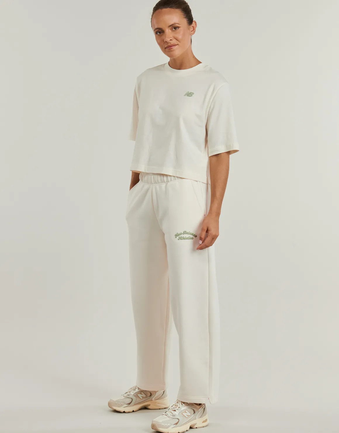 LINEAR HERITAGE FLEECE BARREL LEG PANT