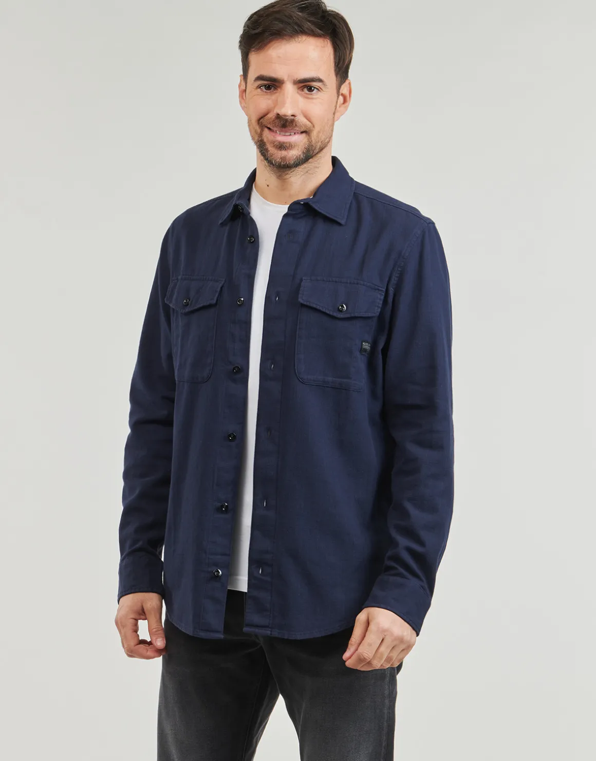 marine slim shirt ls