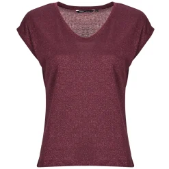 ONLSILVERY S/S V NECK LUREX TOP JRS