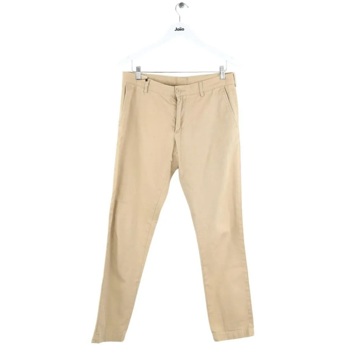 Pantalon droit en coton marron