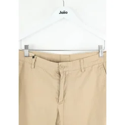 Pantalon droit en coton marron