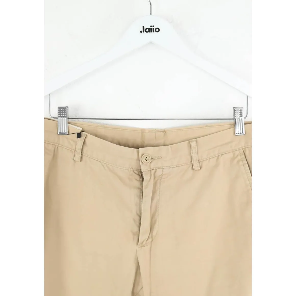 Pantalon droit en coton marron