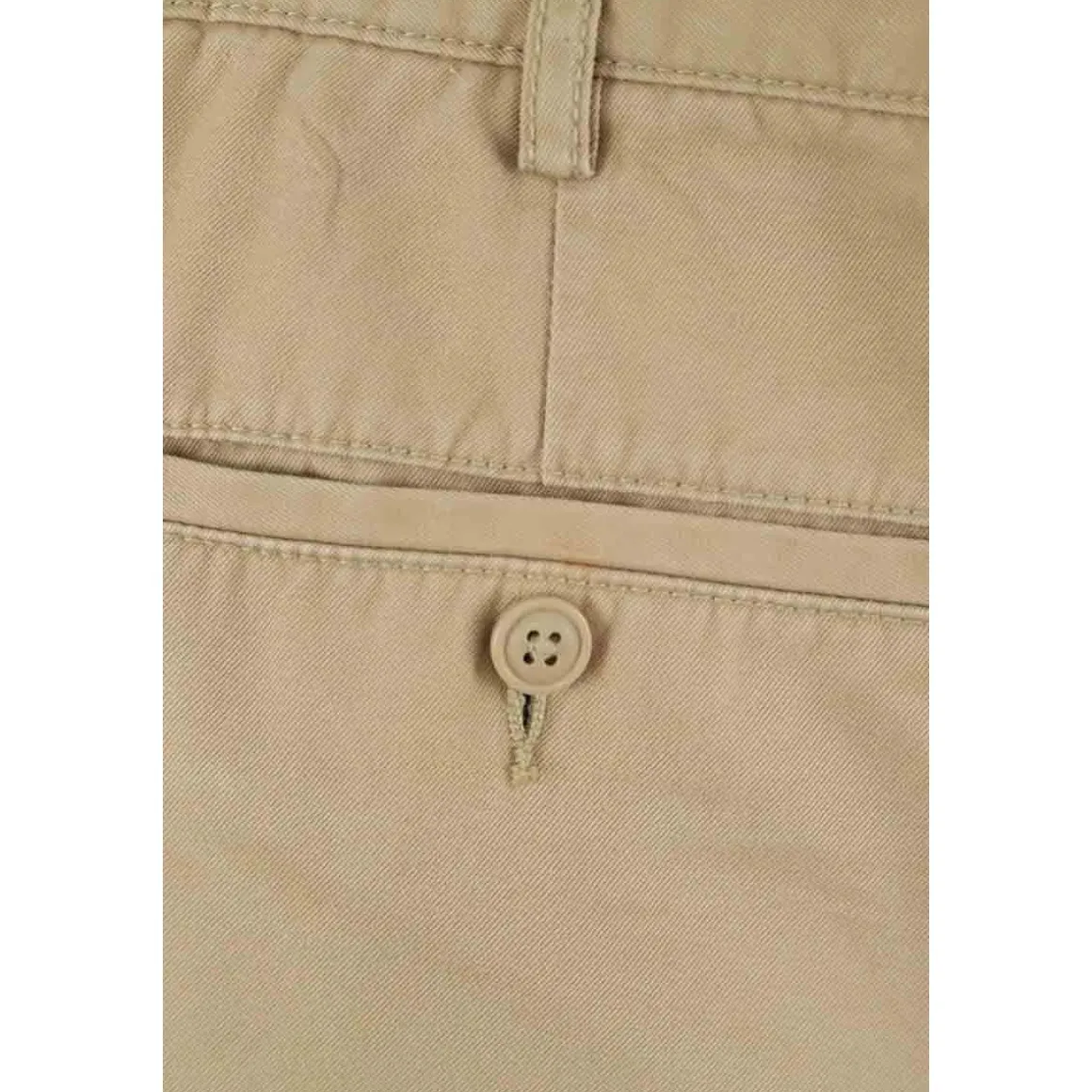 Pantalon droit en coton marron
