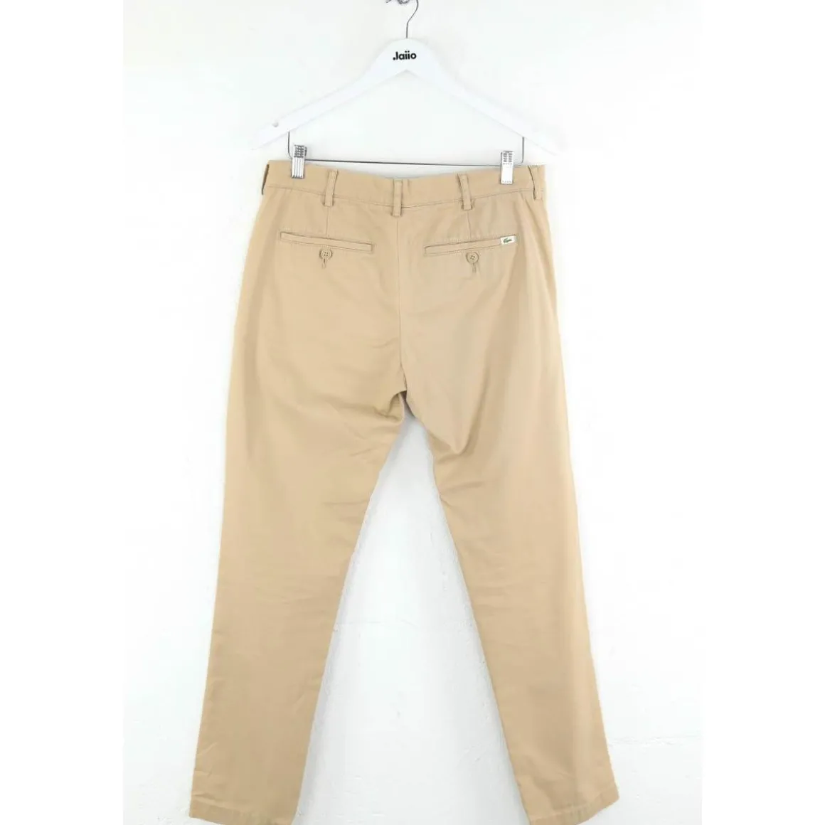 Pantalon droit en coton marron