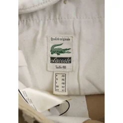 Pantalon droit en coton marron