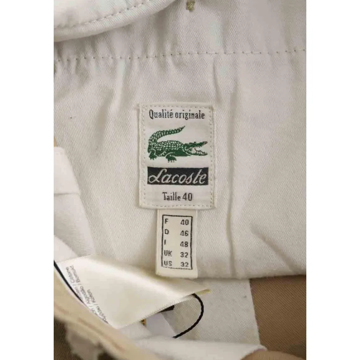 Pantalon droit en coton marron